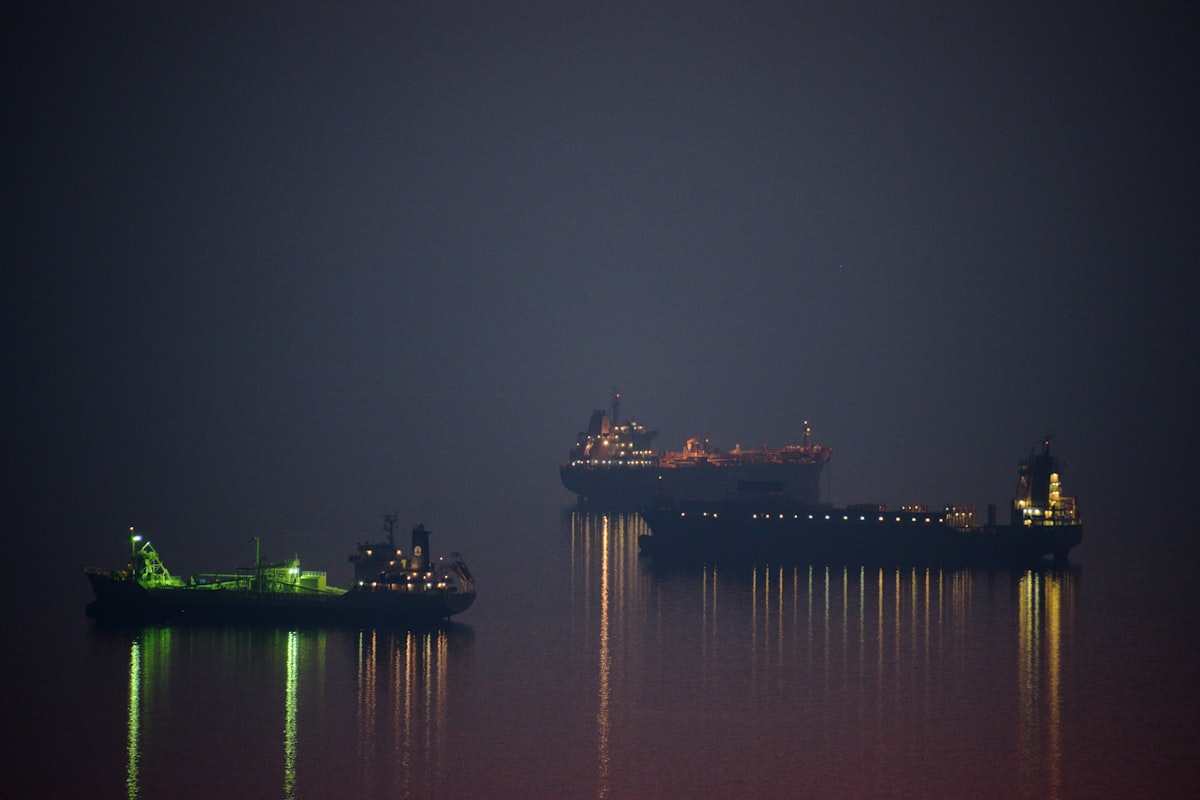 Cargo vessels at sea — physical commodity trading operations